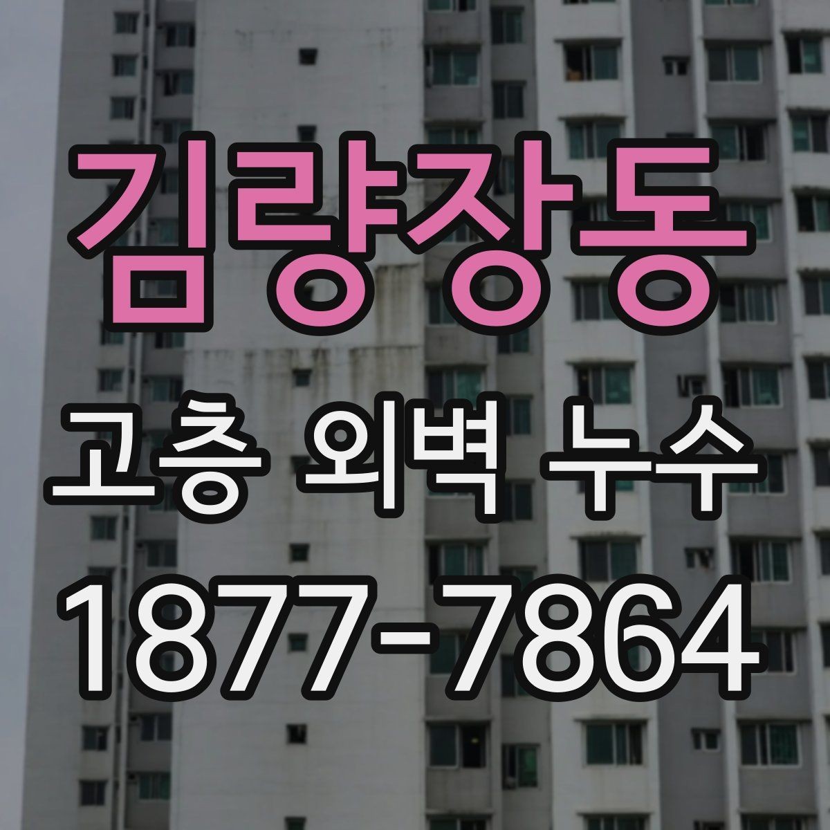 김량장동 고층 외벽 누수 보수 전 비용 산정 방식 살펴보기