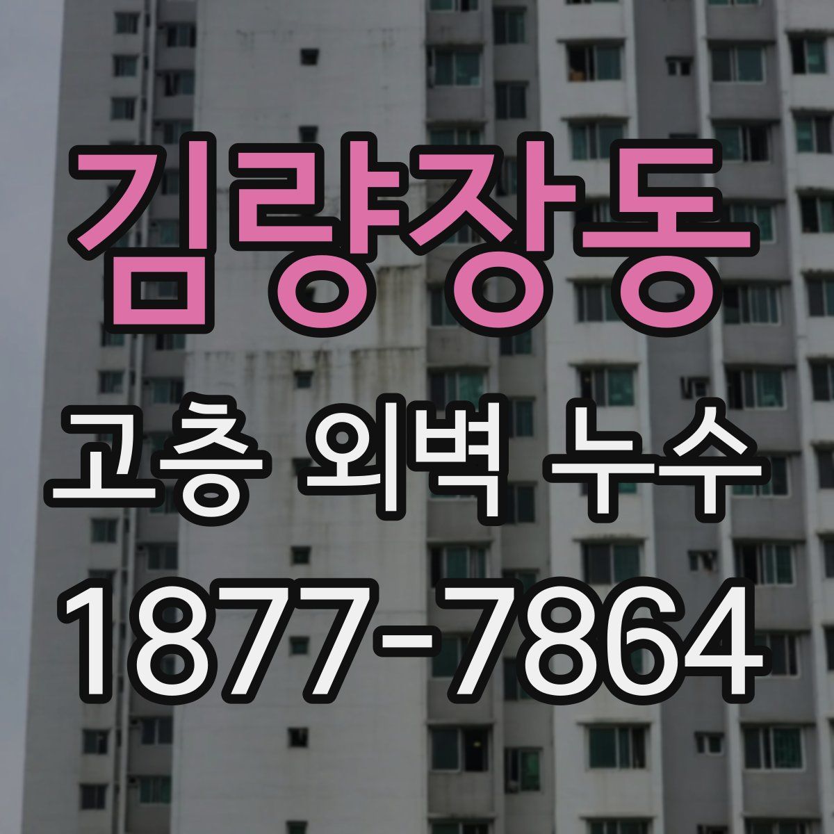 김량장동 고층 외벽 누수