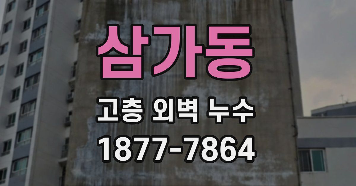 삼가동 고층 외벽 누수