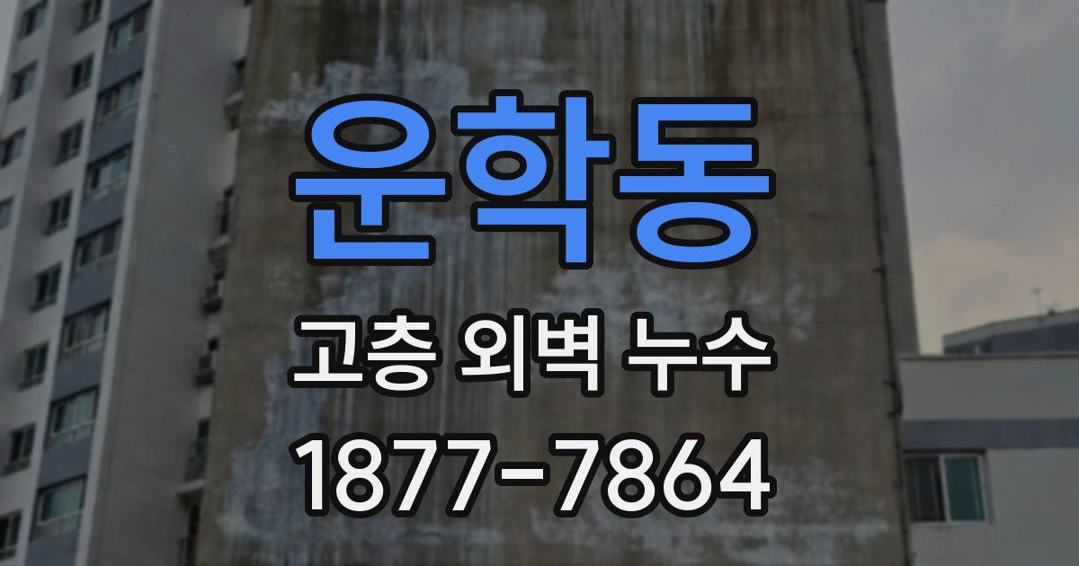 운학동 고층 외벽 누수