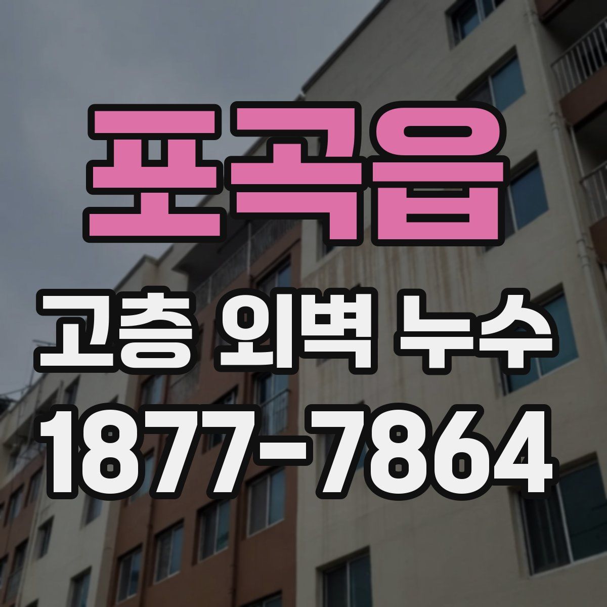 포곡읍 고층 외벽 누수