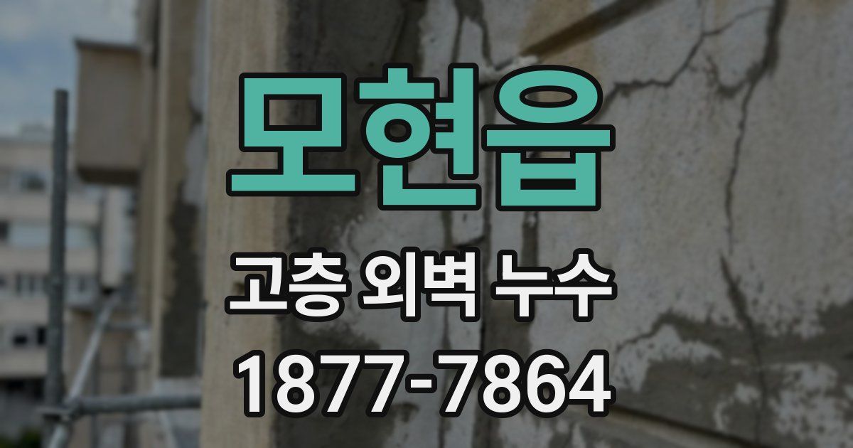 모현읍 고층 외벽 누수