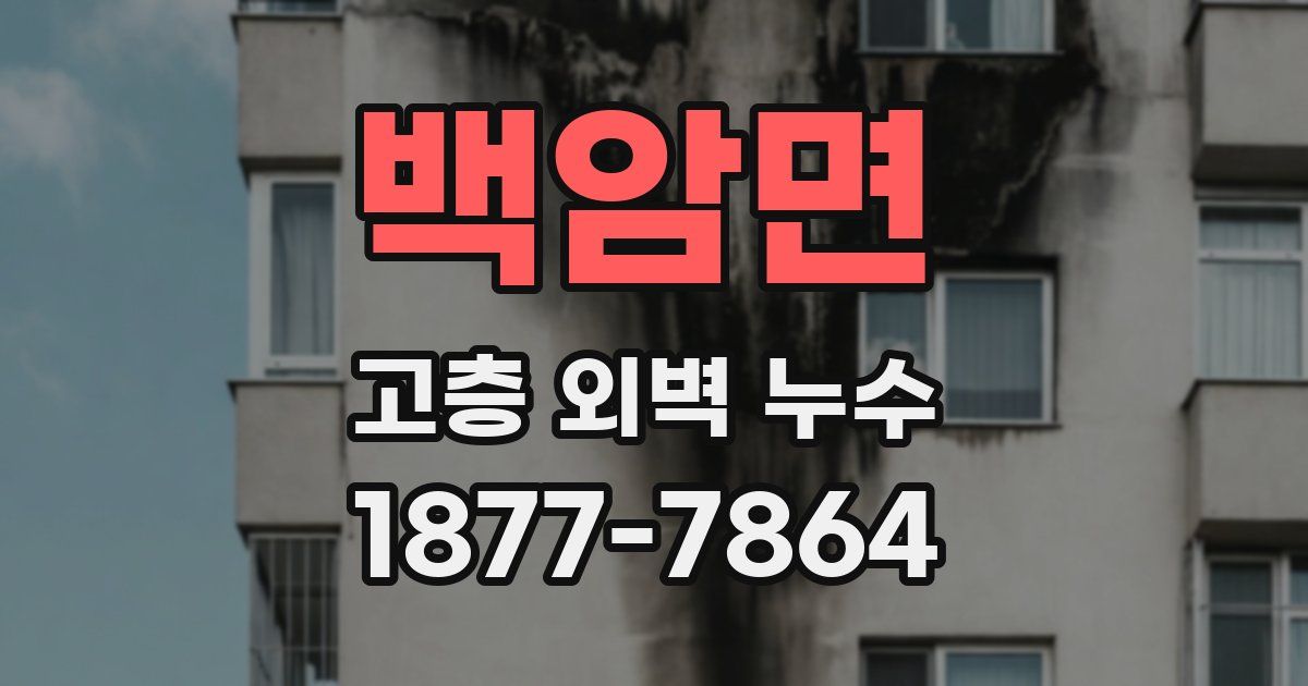 백암면 고층 외벽 누수