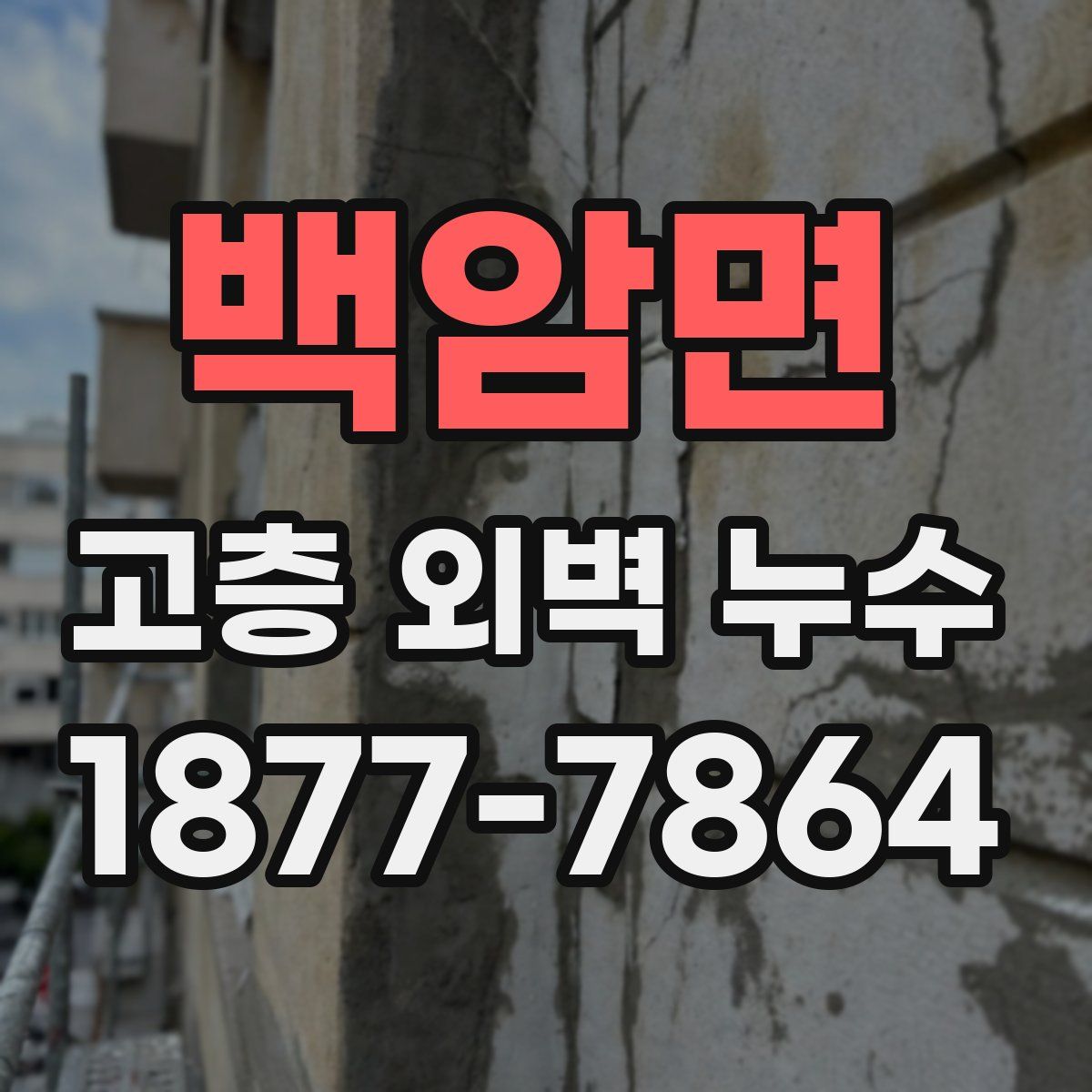 백암면 고층 외벽 누수