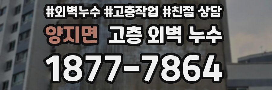 양지면 고층 외벽 누수