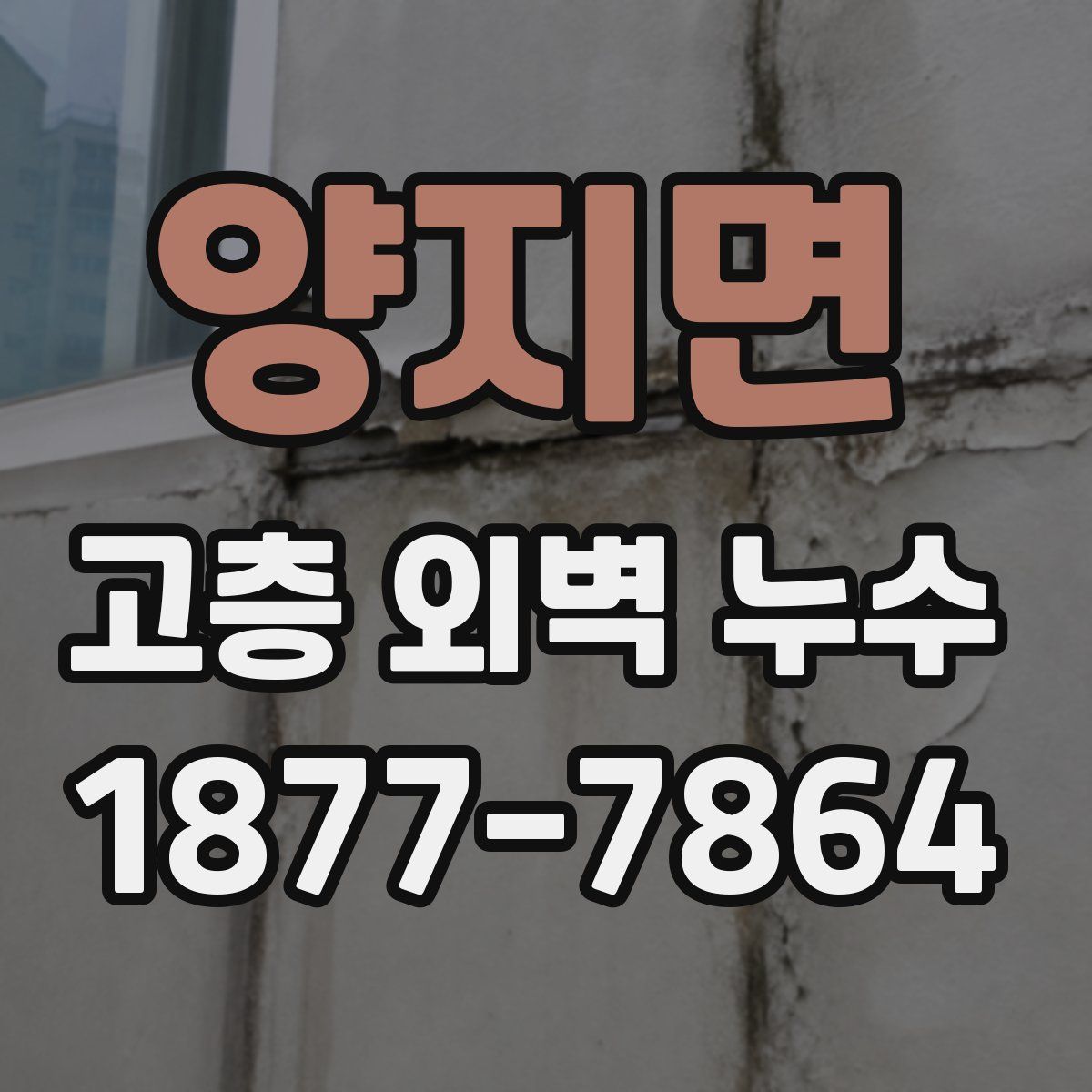 양지면 고층 외벽 누수