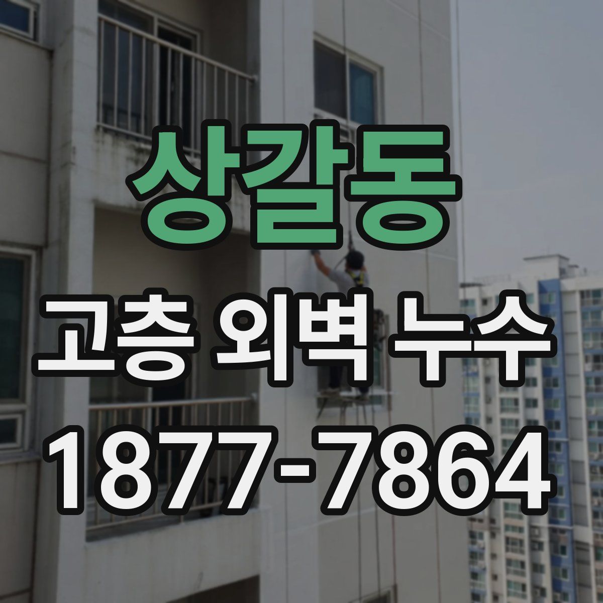 상갈동 고층 외벽 누수