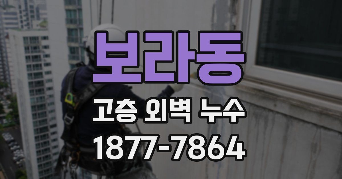 보라동 고층 외벽 누수