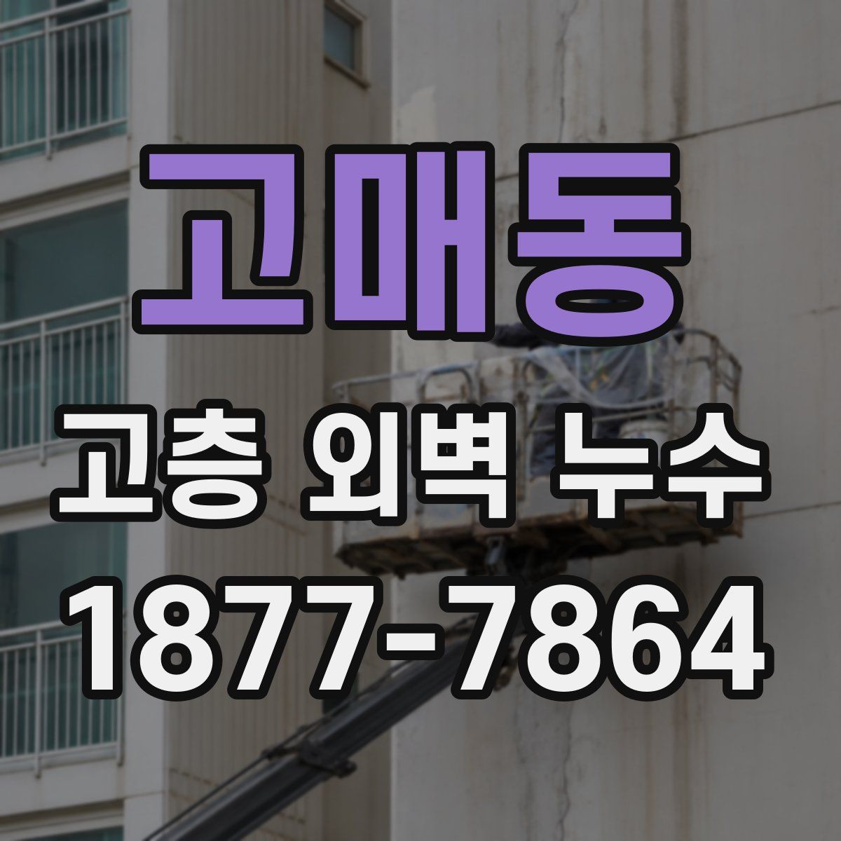 고매동 고층 외벽 누수