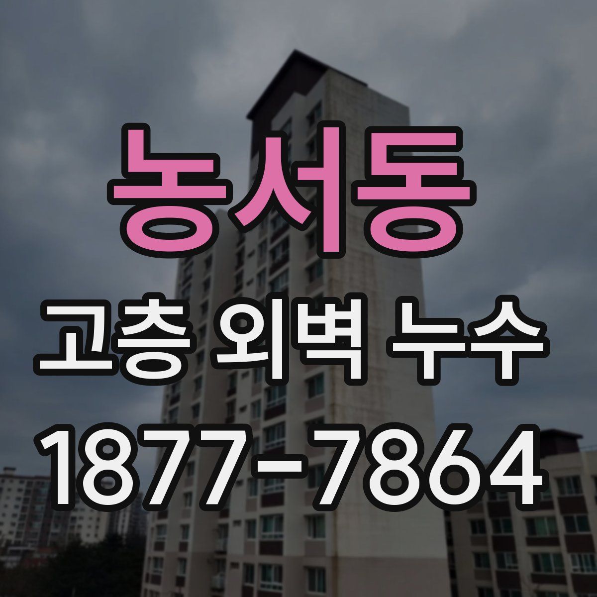 농서동 고층 외벽 누수