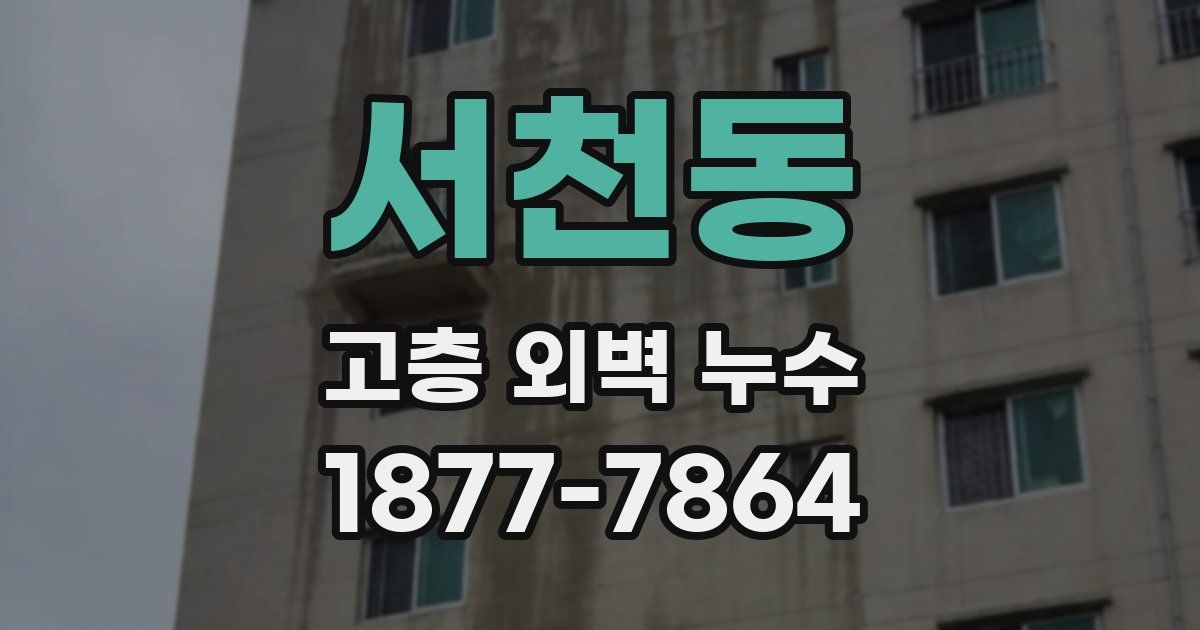 서천동 고층 외벽 누수