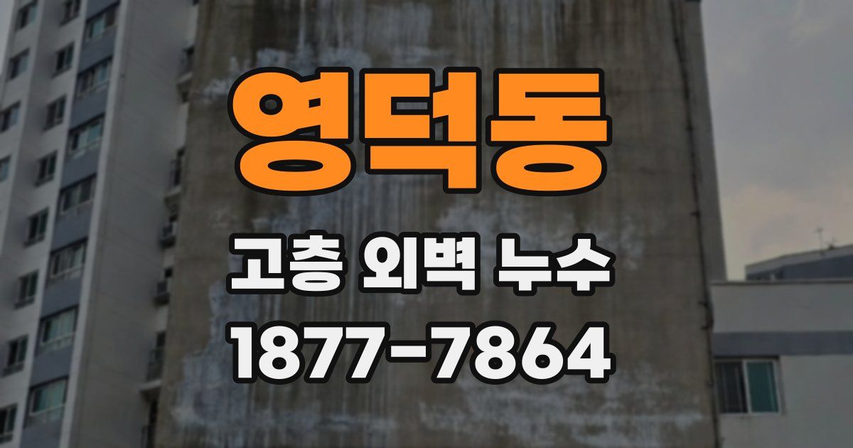 영덕동 고층 외벽 누수