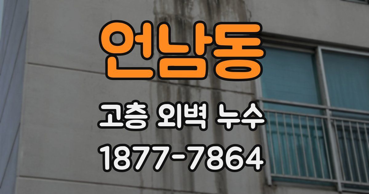 언남동 고층 외벽 누수