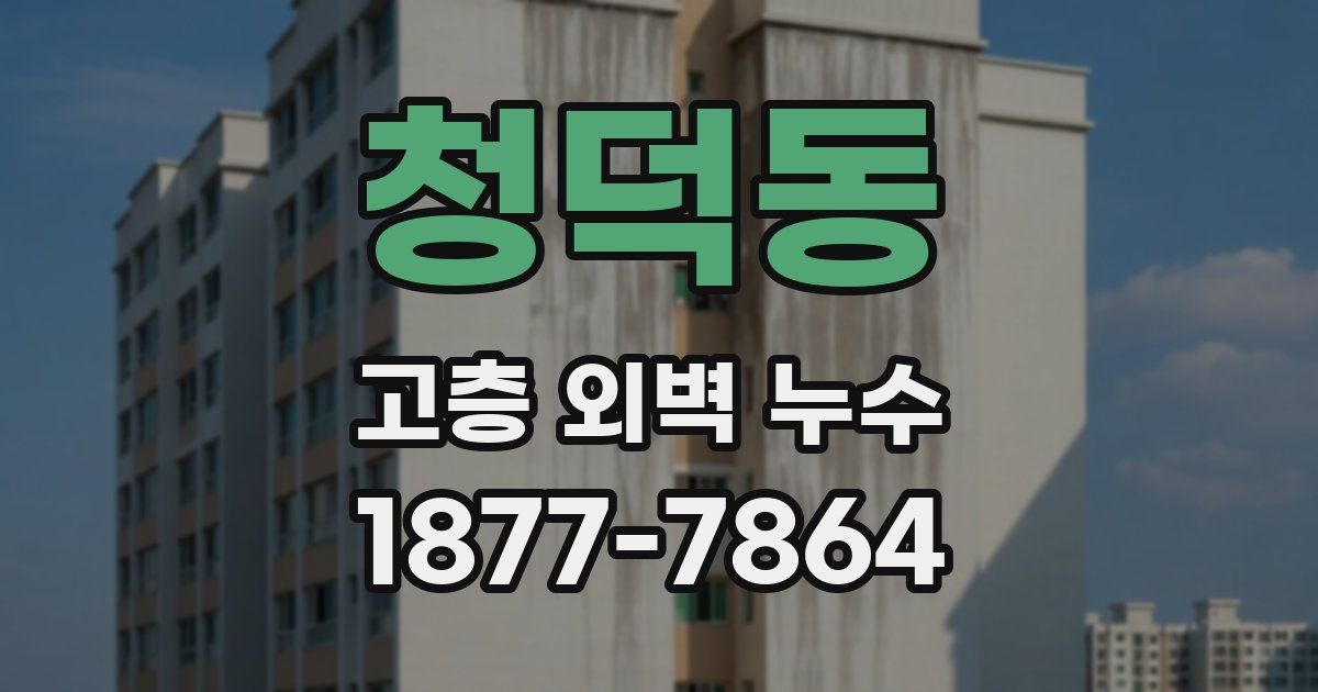 청덕동 고층 외벽 누수