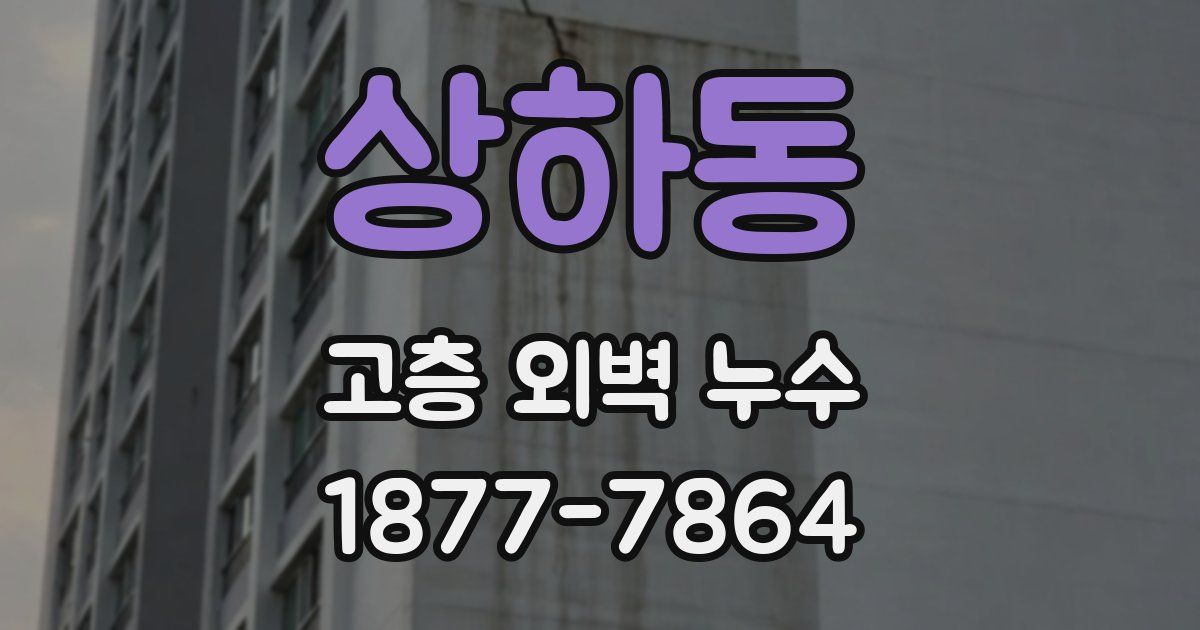 상하동 고층 외벽 누수