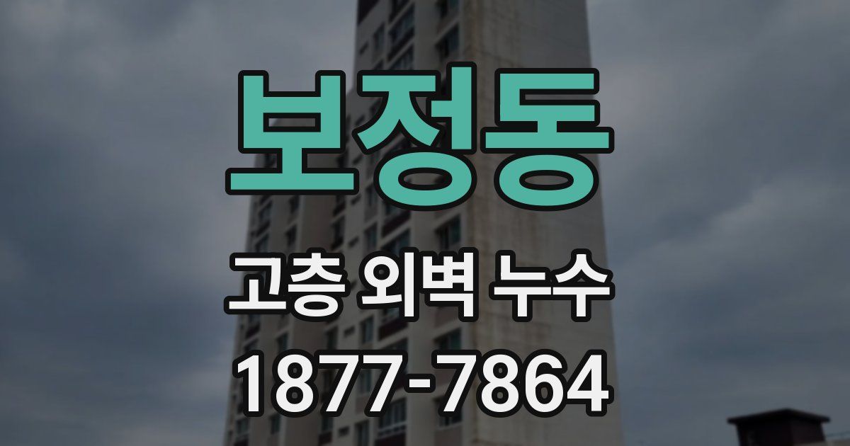 보정동 고층 외벽 누수