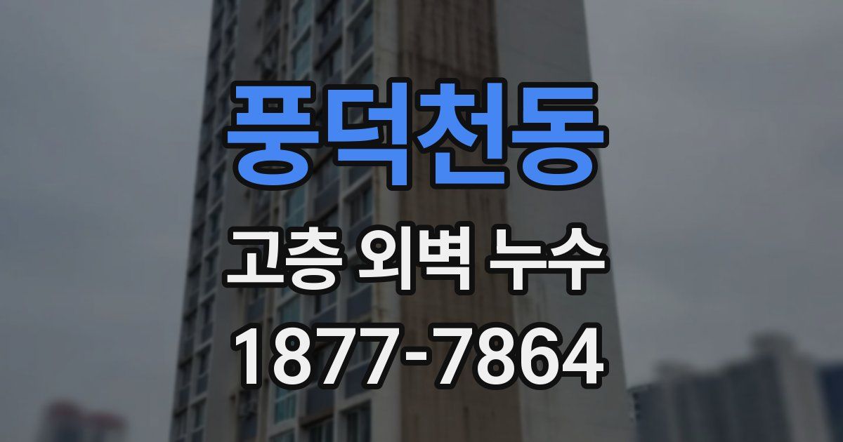 풍덕천동 고층 외벽 누수