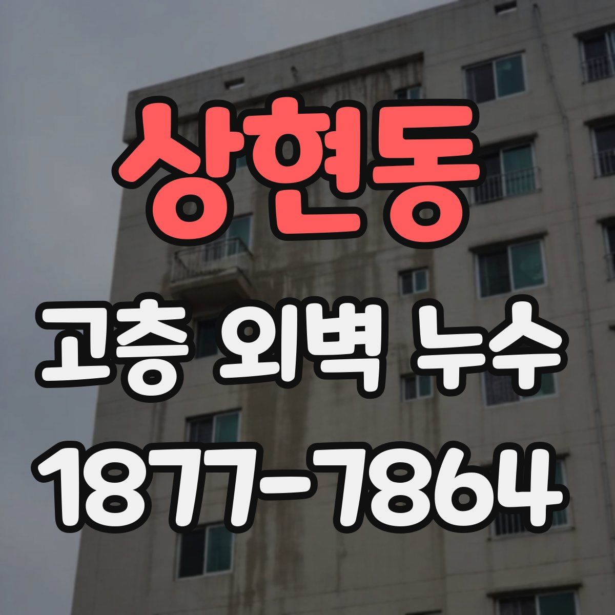 상현동 고층 외벽 누수