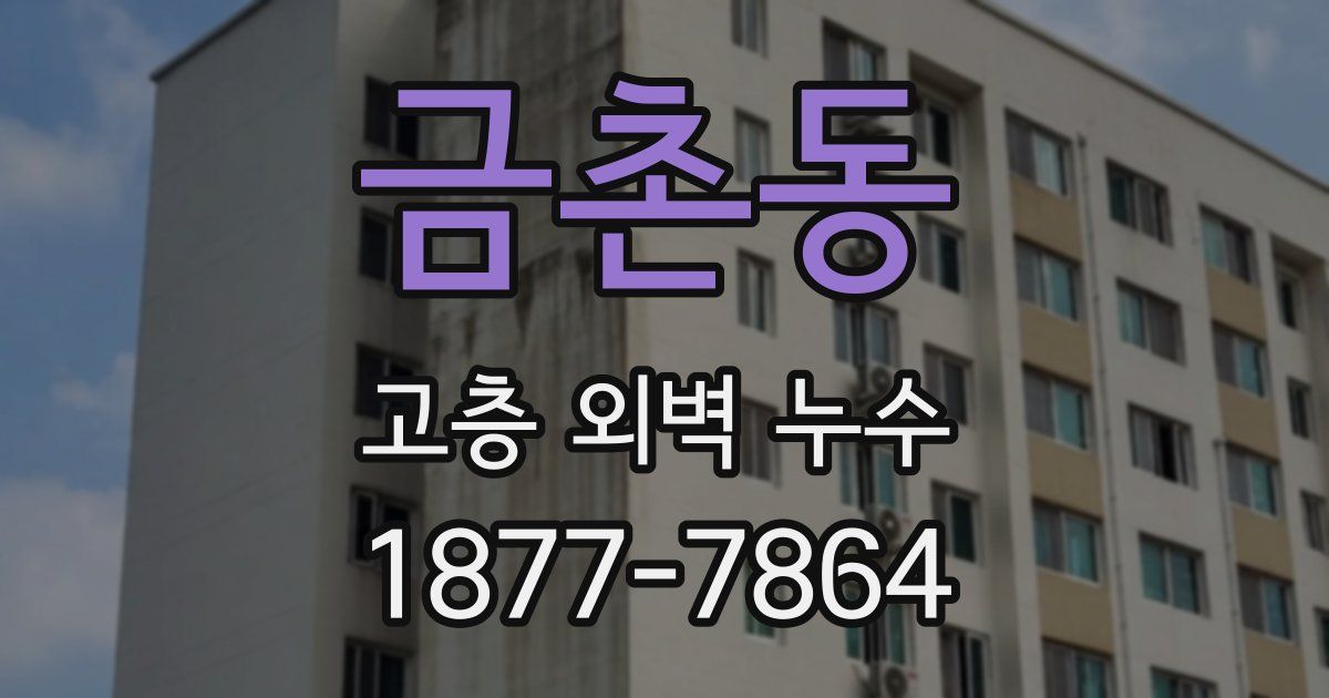 금촌동 고층 외벽 누수