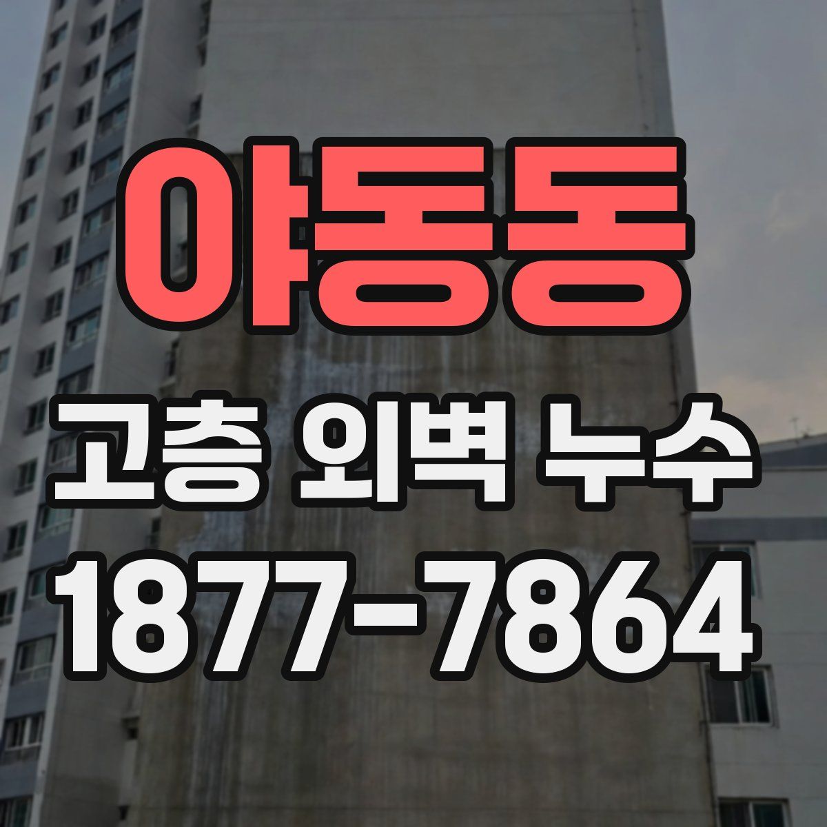 야동동 고층 외벽 누수