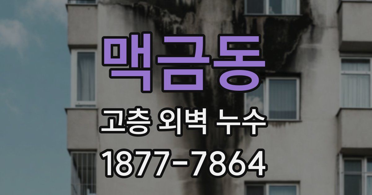 맥금동 고층 외벽 누수