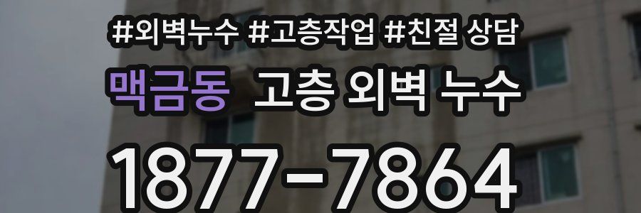 맥금동 고층 외벽 누수