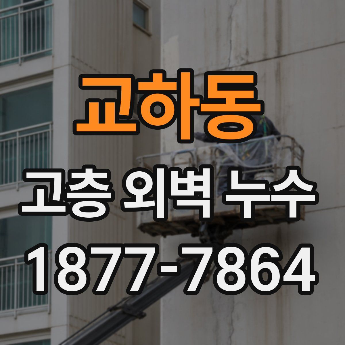 교하동 고층 외벽 누수