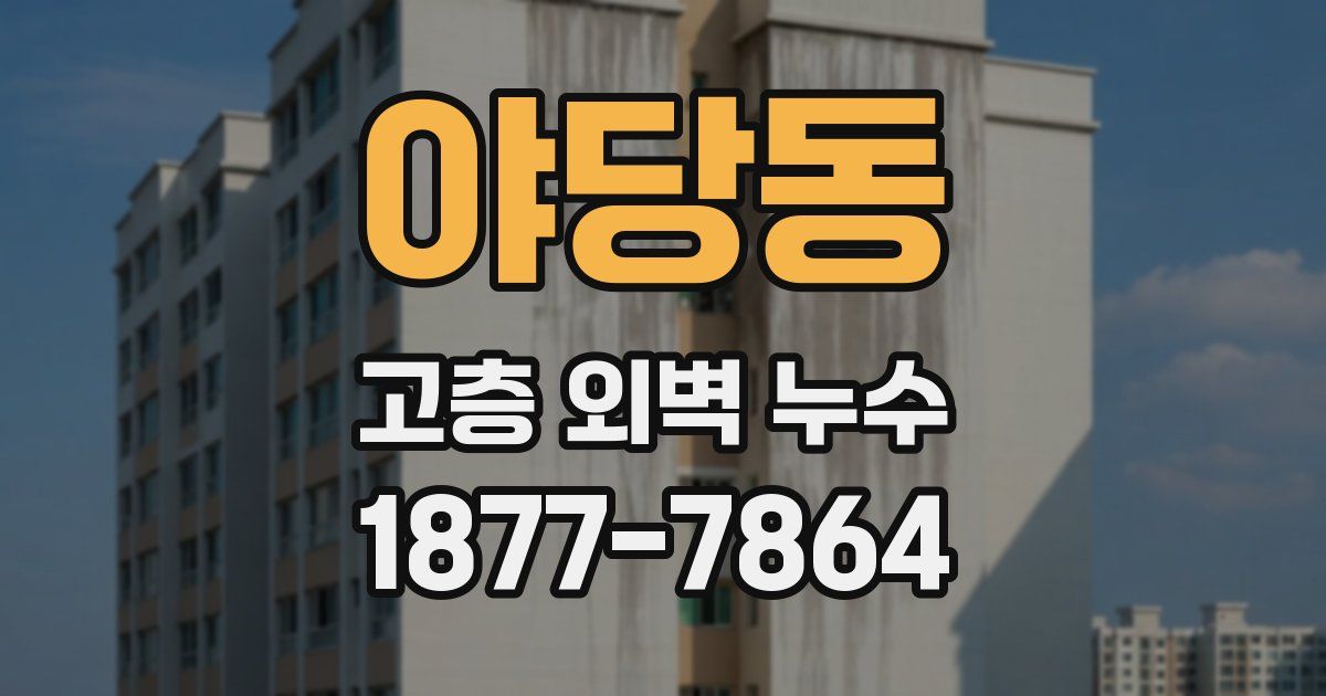 야당동 고층 외벽 누수