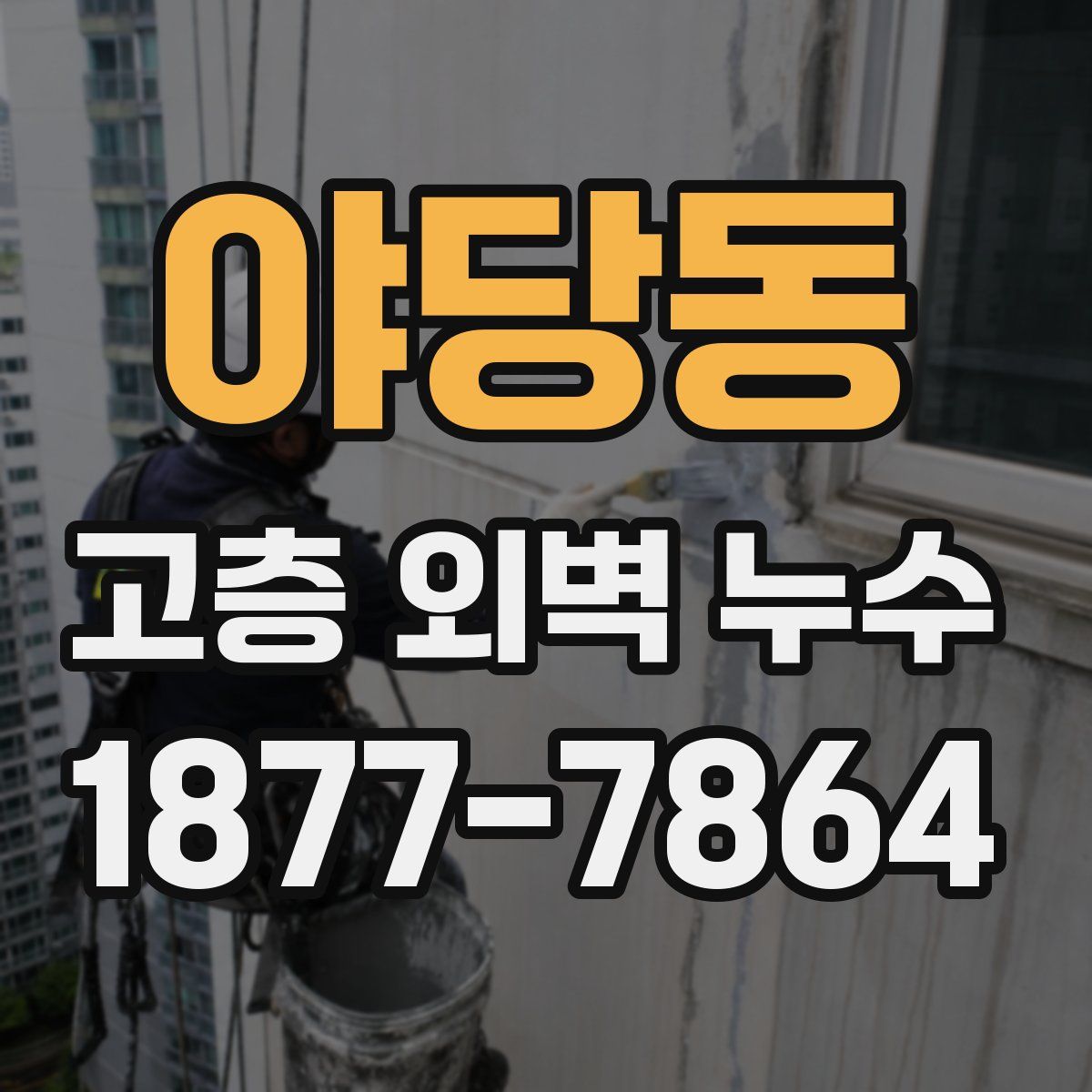 야당동 고층 외벽 누수