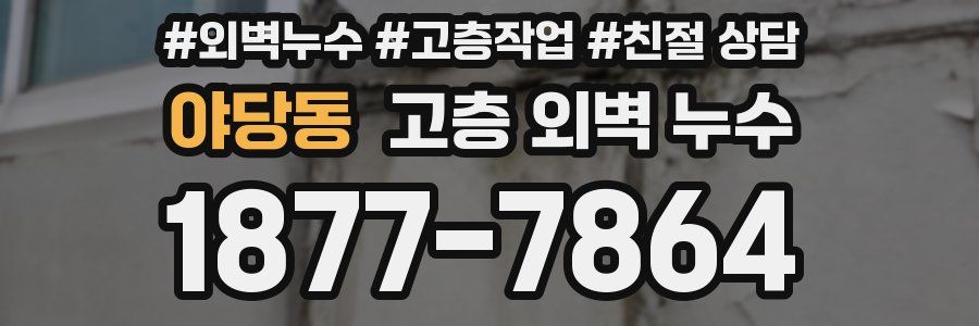 야당동 고층 외벽 누수