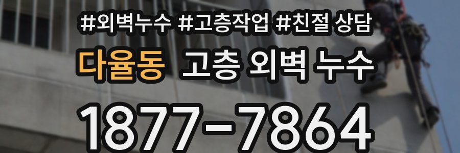 다율동 고층 외벽 누수