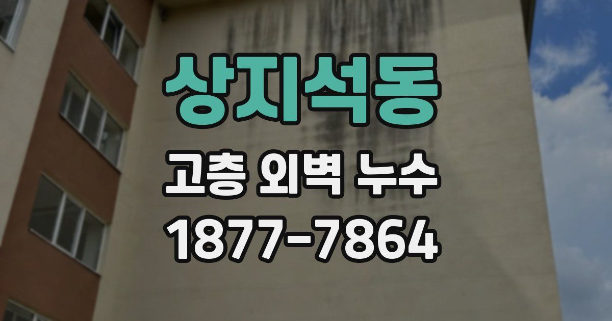 상지석동 고층 외벽 누수