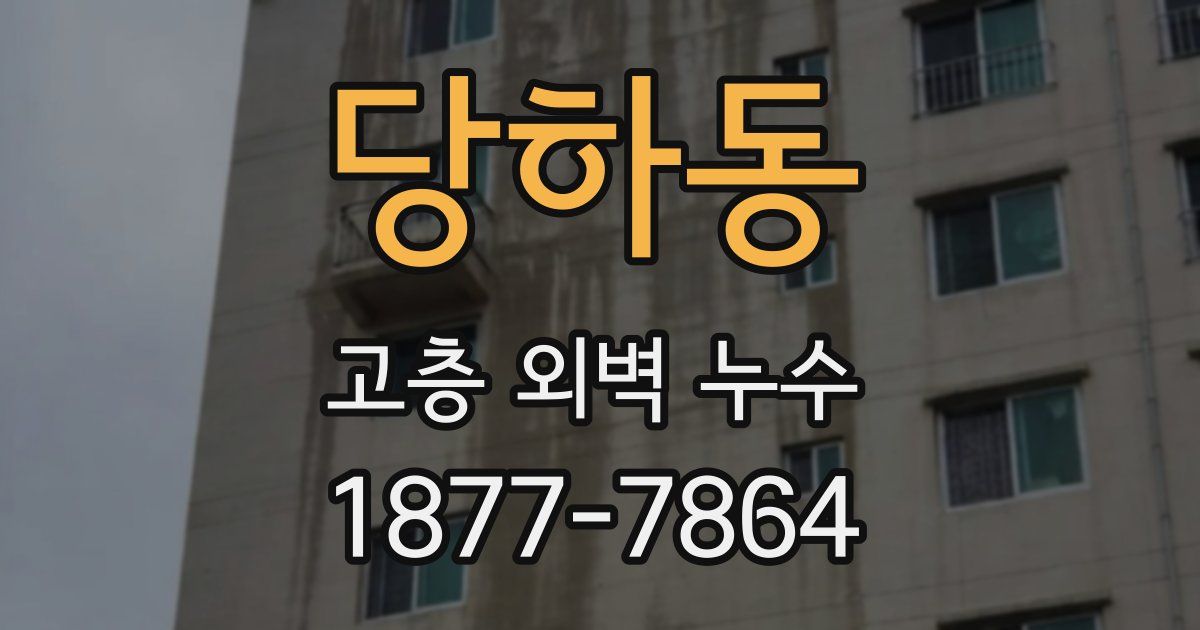 당하동 고층 외벽 누수