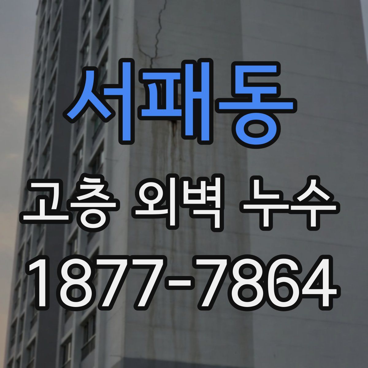 서패동 고층 외벽 누수