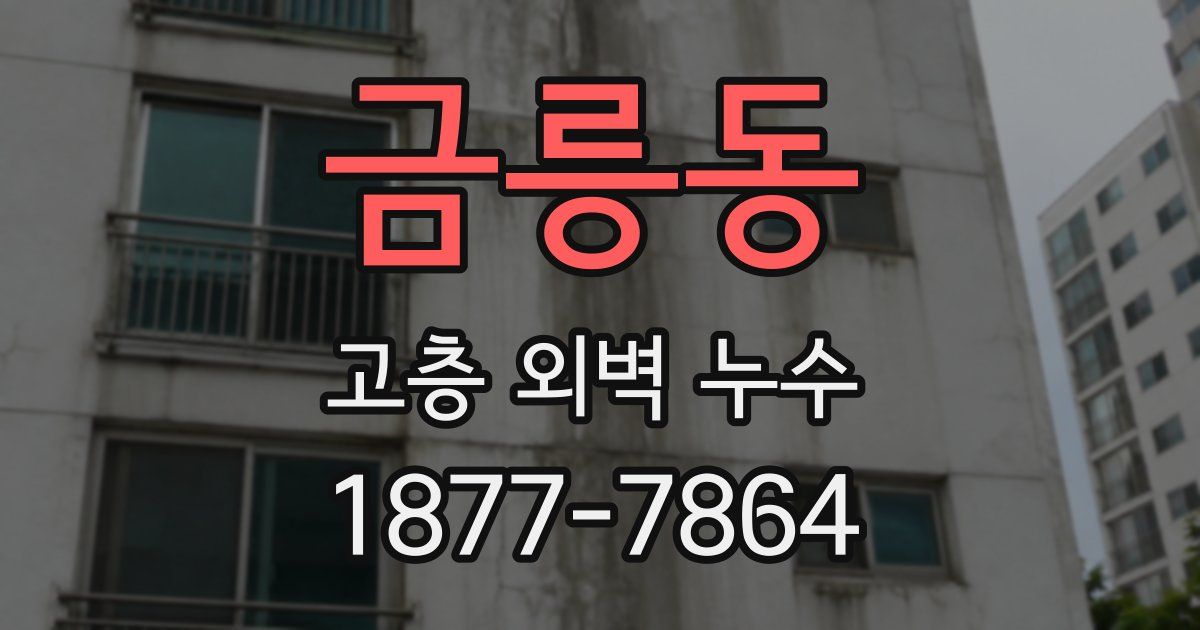 금릉동 고층 외벽 누수