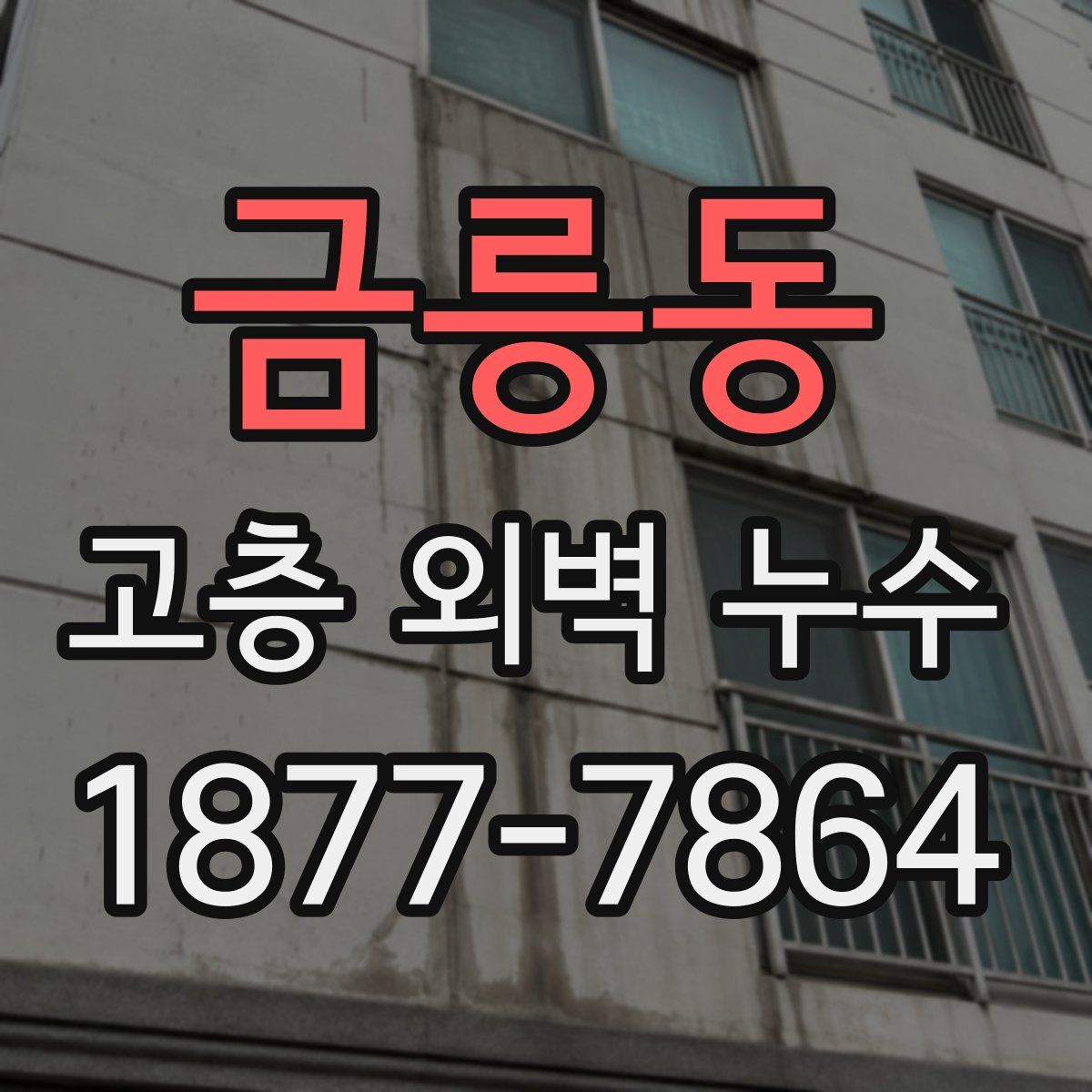 금릉동 고층 외벽 누수