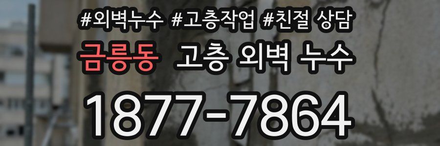금릉동 고층 외벽 누수