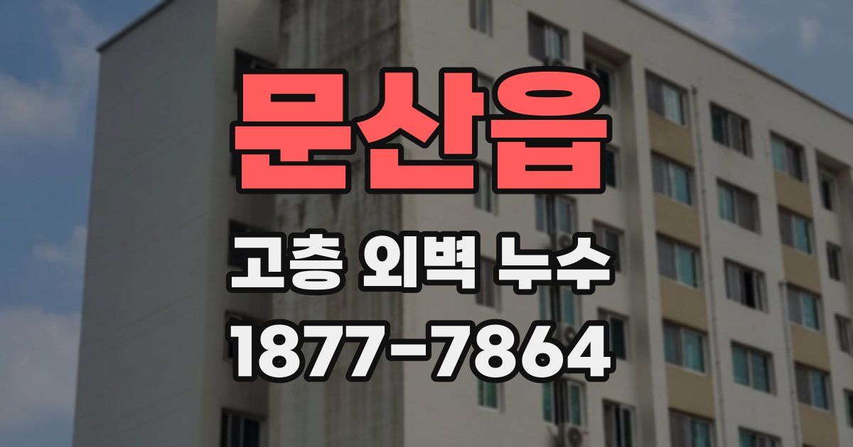 문산읍 고층 외벽 누수