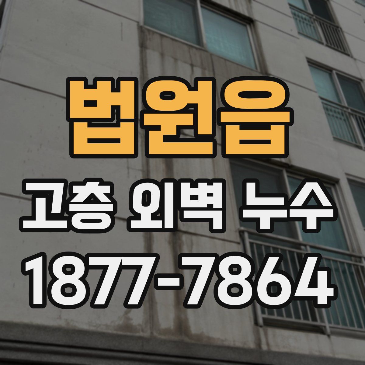 법원읍 고층 외벽 누수