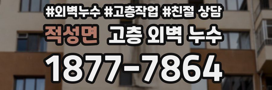 적성면 고층 외벽 누수