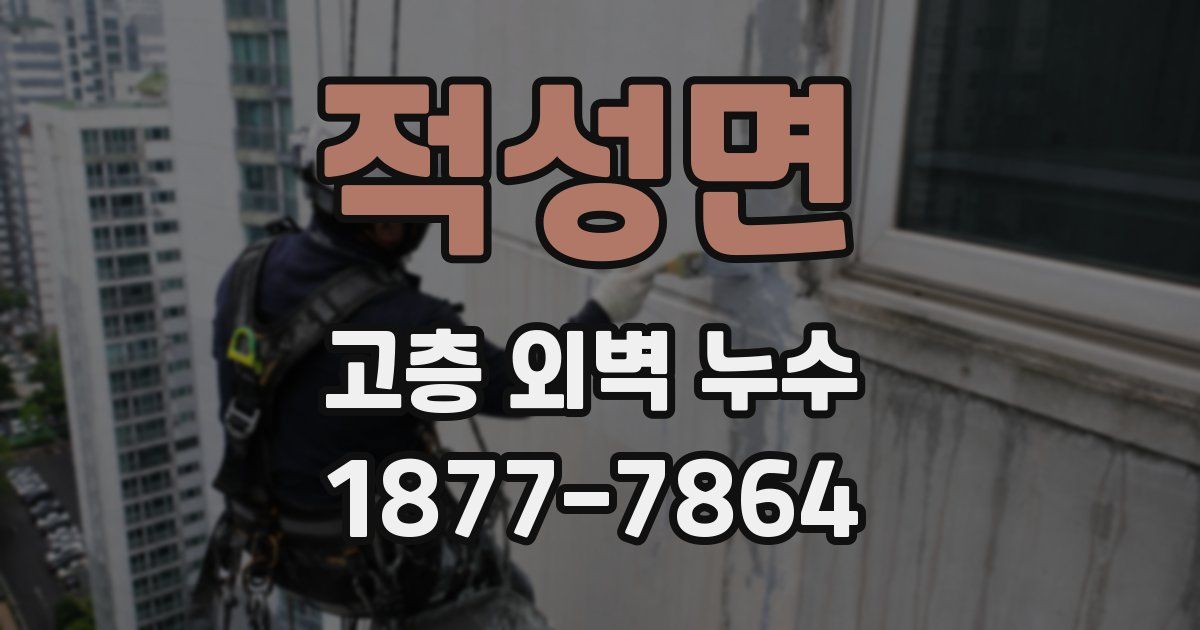 적성면 고층 외벽 누수