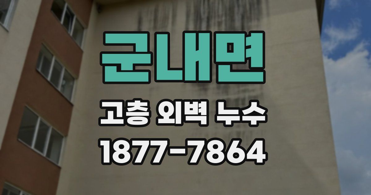 군내면 고층 외벽 누수