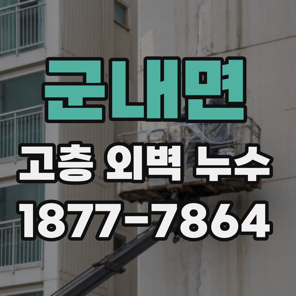 군내면 고층 외벽 누수