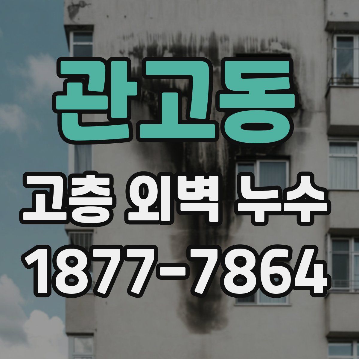 관고동 고층 외벽 누수