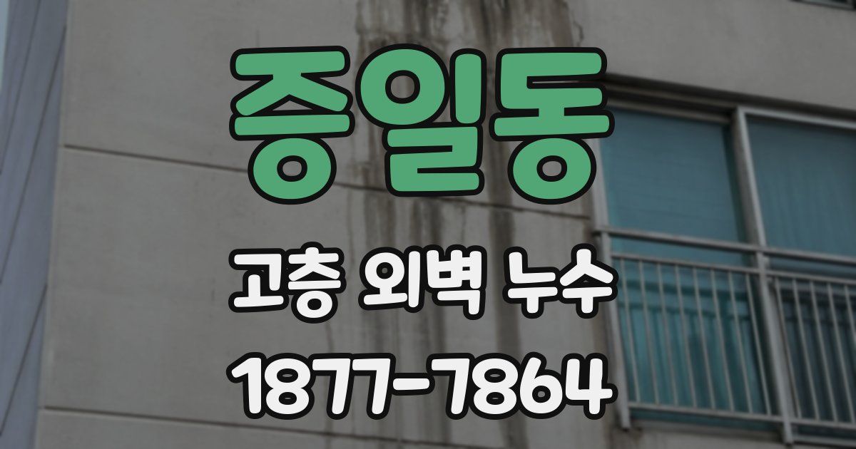 증일동 고층 외벽 누수