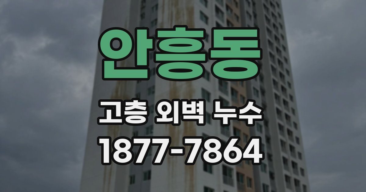 안흥동 고층 외벽 누수