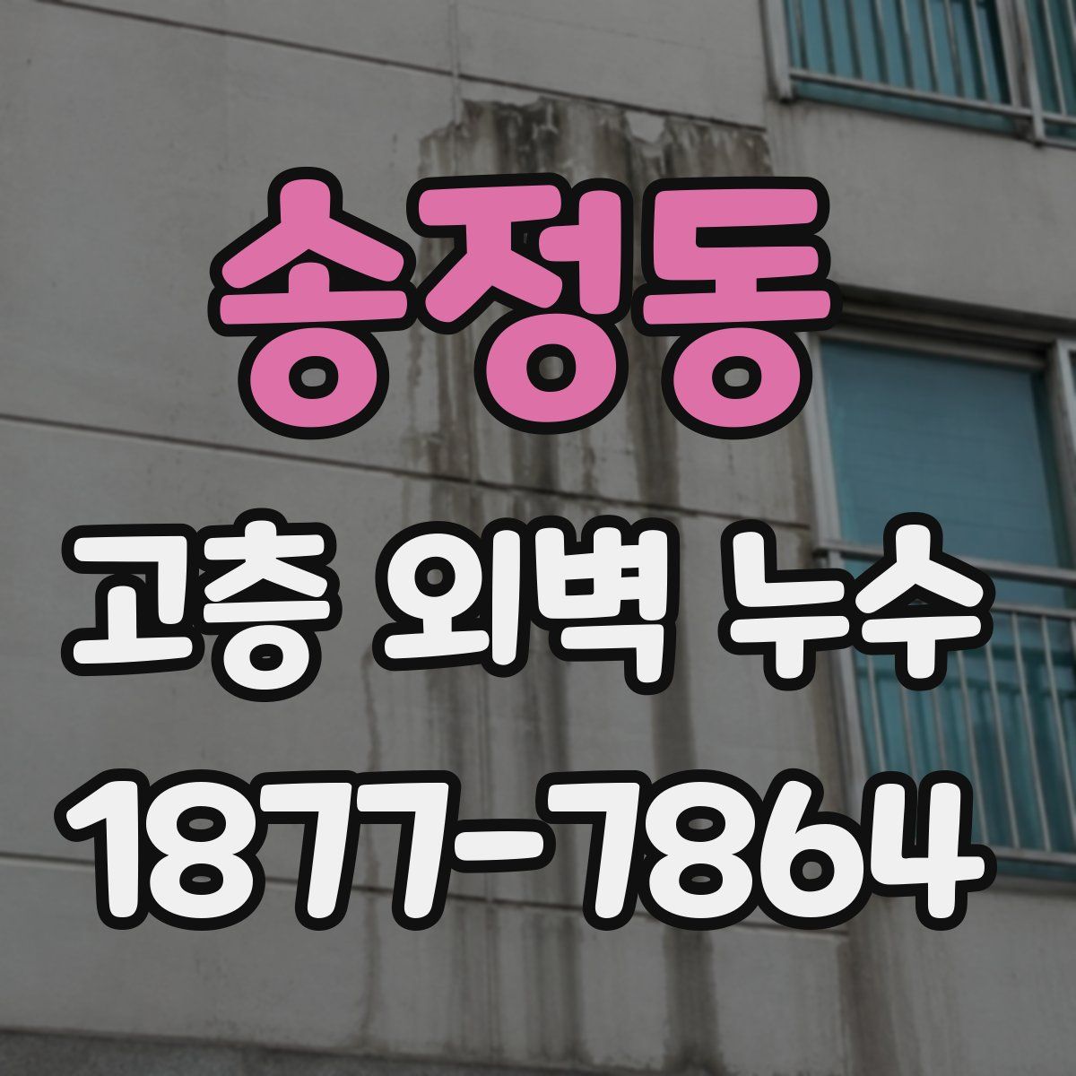 송정동 고층 외벽 누수