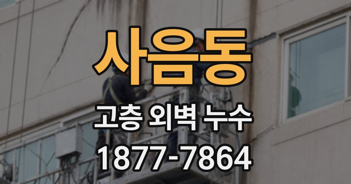 사음동 고층 외벽 누수