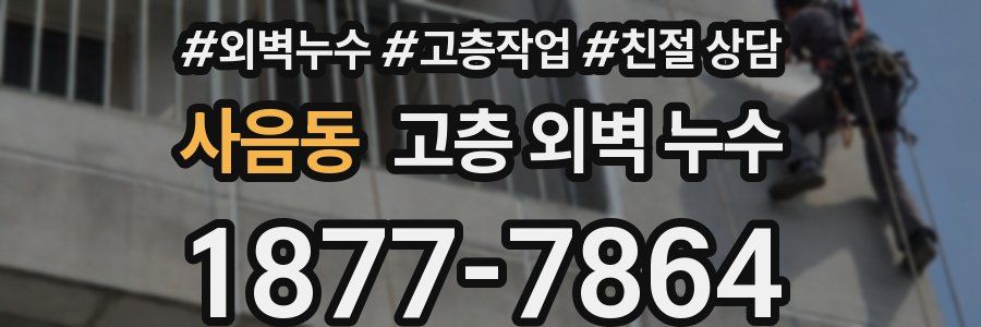 사음동 고층 외벽 누수