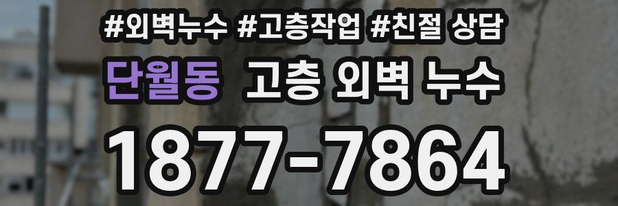 단월동 고층 외벽 누수
